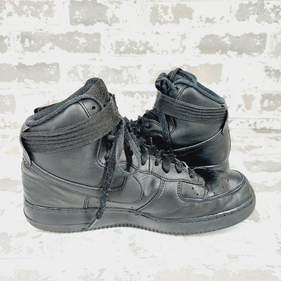 Nike Black AF1 Air Force Lace-Up High Boots K404 - Picture 2 of 10